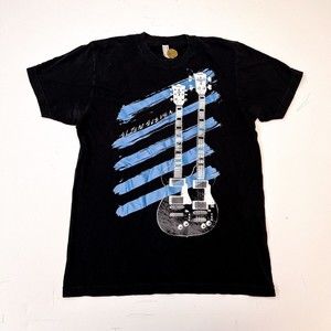 El Ten Eleven Black T-Shirt Medium Guitar Bass Les Paul